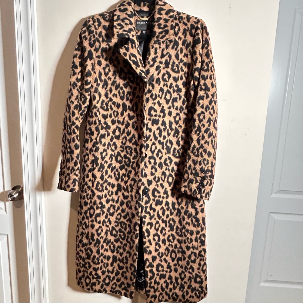 Bernardo leopard print coat